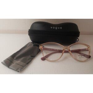 Vogue Eyewear Women's VO5489 Round Prescription Ready Eyewear Frames Honey 54mm